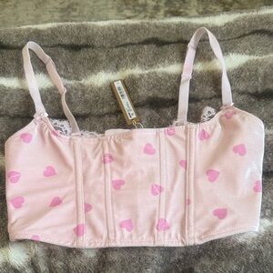 SKIMS Pink Heart Bralette